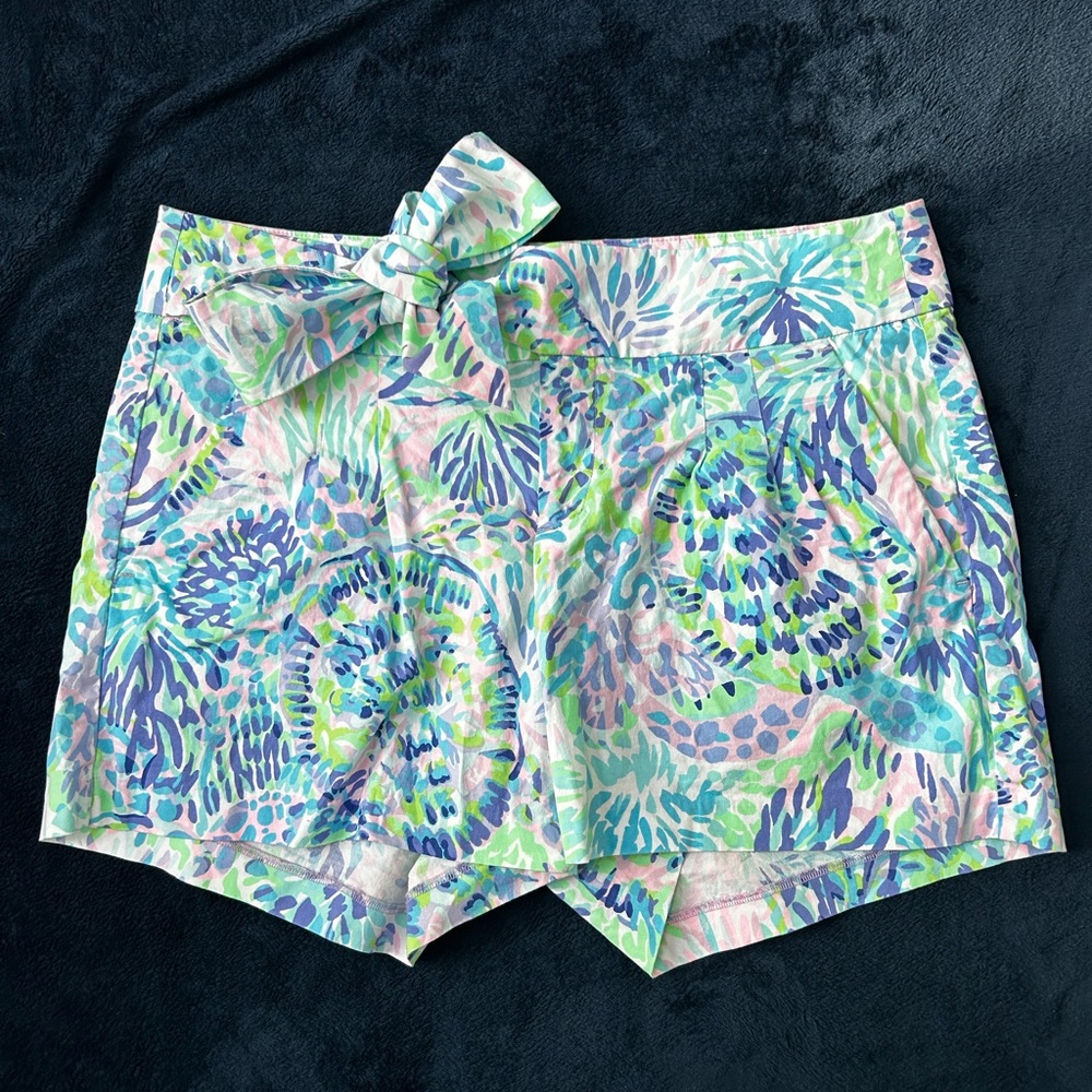 Lilly Pulitzer Multicolor Floral Print Women’s Shorts - Blue Green Pink